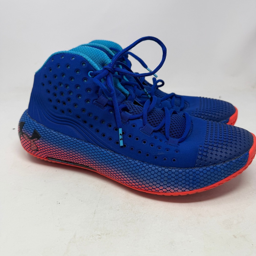 Under Armour Basketball Shoes Mens 10 HOVR Havoc 2 Blue Red 3022050-400 EUC